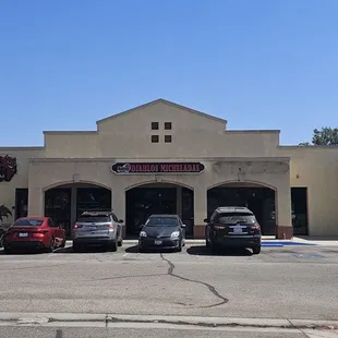 The outside of the restaurant.