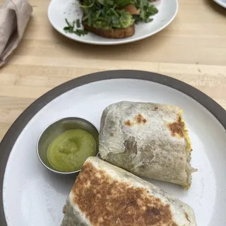 Brisket Verde Breakfast Burrito