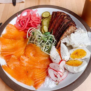 Smoked Fish and Soft Egg Plate