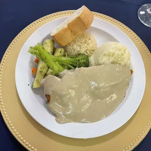 Chicken with cream sauce