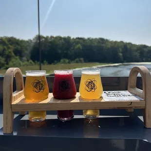 a flight of beers