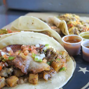 Fully loaded breakfast tacos!