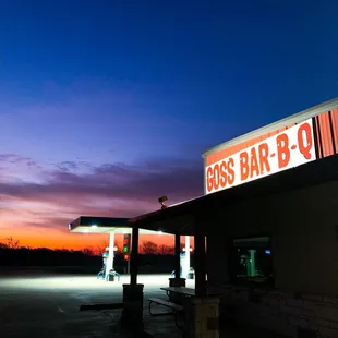 Goss Bar-B-Q sunsets!