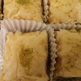 a tray of baked desserts