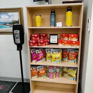 The second shelf has half off items!