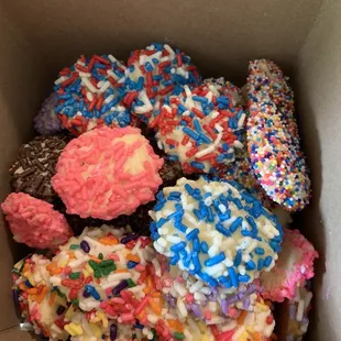 a box full of colorful sprinkles