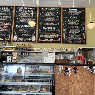 menus on the wall