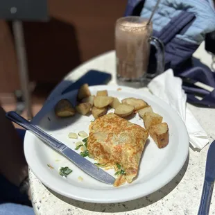 a plate of food on a table