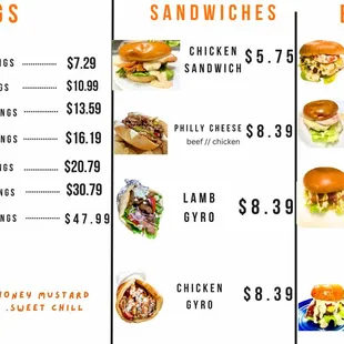 Diamond Chicken Menu. WINGS/ SANDWICHES/ BURGERS