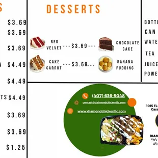 Diamond Chicken Menu. SIDES/ DESSERTS/ BEVERAGES