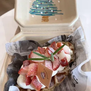  a strawberry and cream sandwich