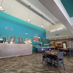 the dining area of the restaurant