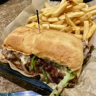 Philly steak sandwich