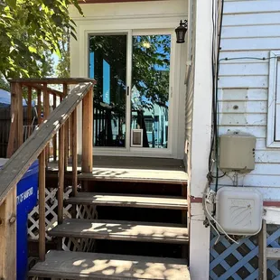 Sliding door to the kitchen