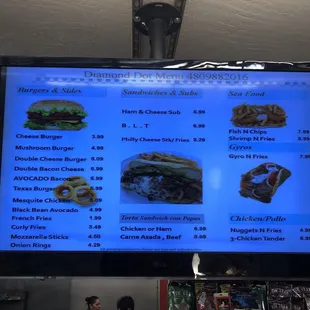 New menu boards