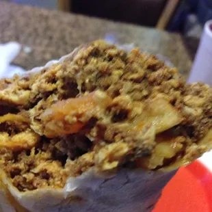 Breakfast Burrito w/Chorizo...yum!