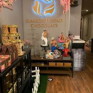 a display of chocolates