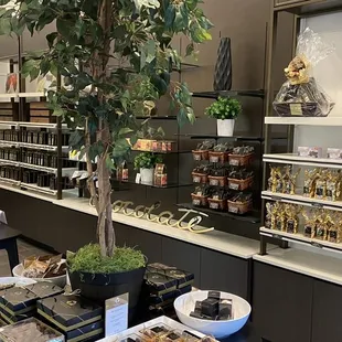 a variety of products on display