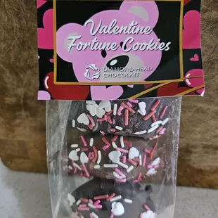 Valentine fortune cookies