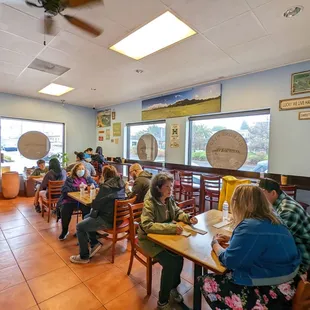 customers eating in a restaurant