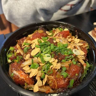 Chili garlic ahi poke ($29)