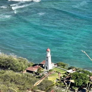 The lighthouse from the top looks so small.