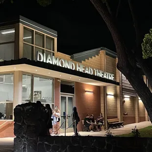 Marquée of the newly-renovated Diamond Head Theatre.  Box office is up here.