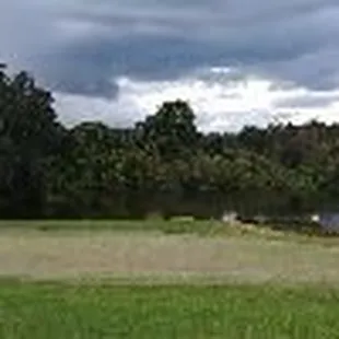 The back 9 with a storm on the horizon at Diamond Hill Golf Club, Valrico Florida