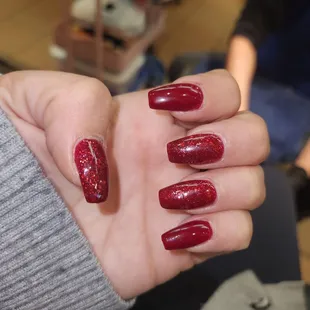 Nails done,  toes coming next