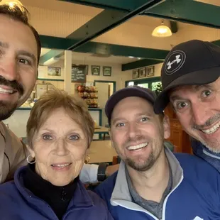 Just finished our round and getting breakfast at the clubhouse.