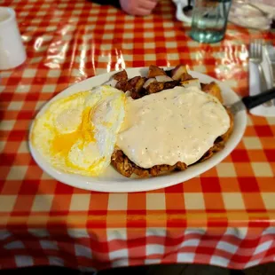 a plate of food on a table