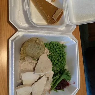 $60 for 2? Rip off  No gravy or potatoes and a small glop of stuffing. Whatever!