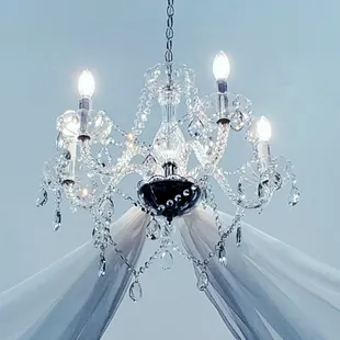 Chandeliers in Wedding Chapel