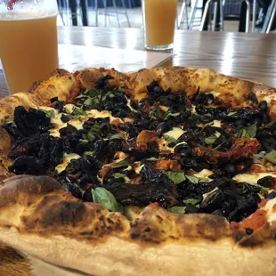 Burned Tuscan Pizza and Green Machines