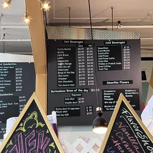 menus and prices