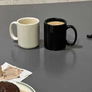 a cup of coffee and a muffin