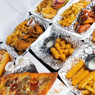 a variety of food