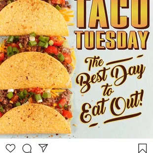 $2 Dollar tacos every Tuesday