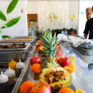 Hawaiian Style Meal Pineapple bowls.