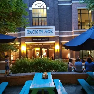 Home of the Wortham Theatre.  This courtyard is a great place for meeting others and enjoying a quick meal.