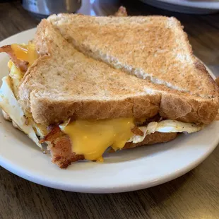 Bacon, egg &amp; cheese breakfast sandwich.