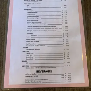 Lunch Menu