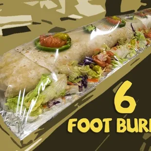 6 foot party burrito
