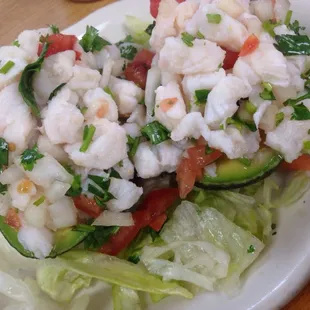 Avocado filled with ceviche