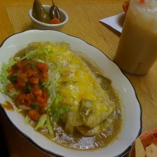 Diana&apos;s Wet Burrito w/ Green Sauce