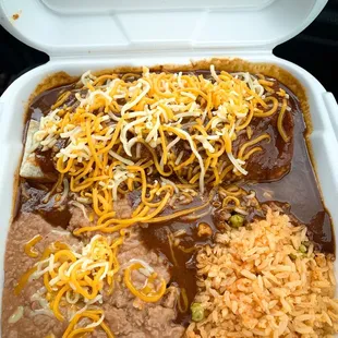 Chicken mole burrito