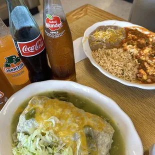 The Green Wet Burrito   and Huevos a la Mexicana