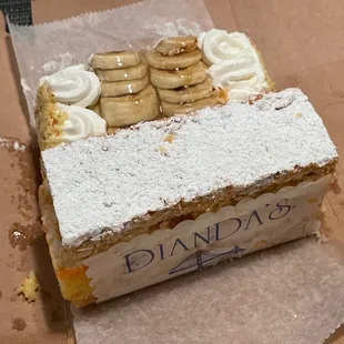 Bananas tres leches cake and Napoleon