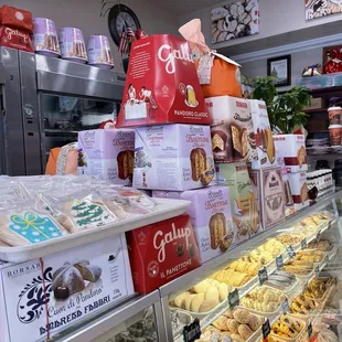 A variety of Panettone bread at Dianda's Italian American Pastry in San Francisco.