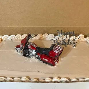 a motorcycle cake